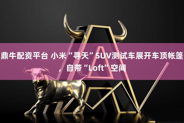 鼎牛配资平台 小米“寻天”SUV测试车展开车顶帐篷，自带“Loft”空间