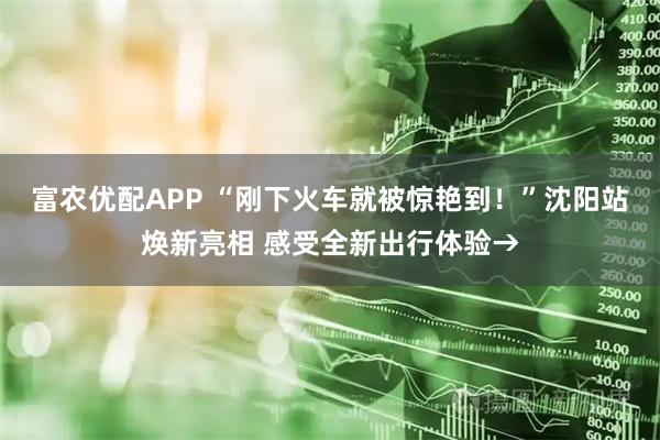 富农优配APP “刚下火车就被惊艳到!”沈阳站焕新亮相 感受全新出行体验→